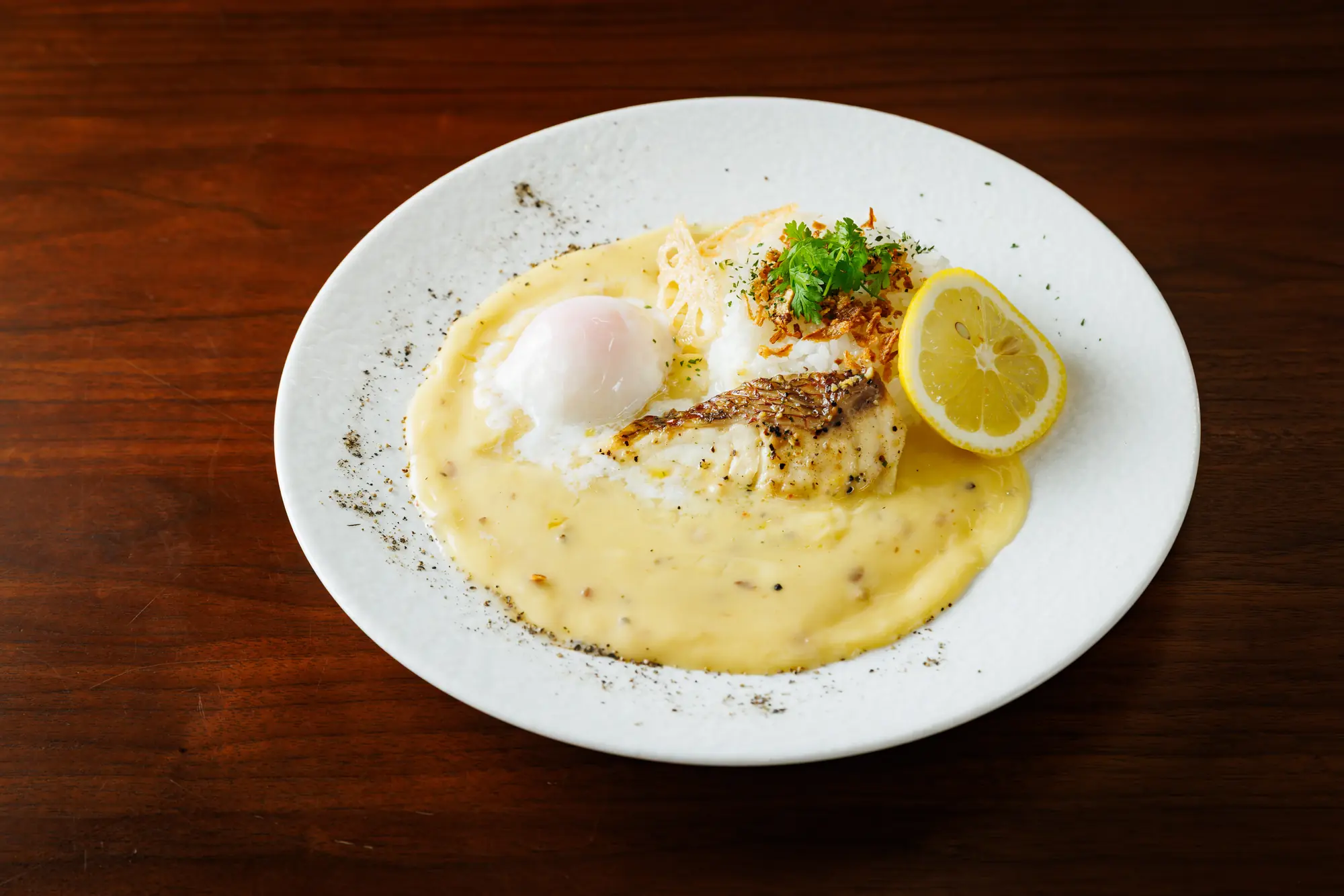 マイントピア別子 レストラン もりの風の瀬戸内レモン香る カルボナーラ風焼き鯛めし
