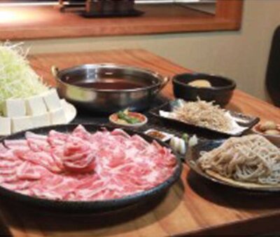 芋豚のネギしゃぶコース