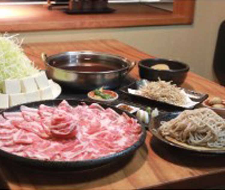 芋豚のネギしゃぶコース