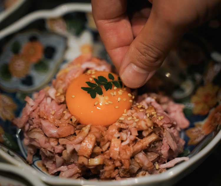 熟成姫美豚のユッケ