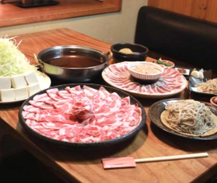 鴨と芋豚のネギしゃぶコース